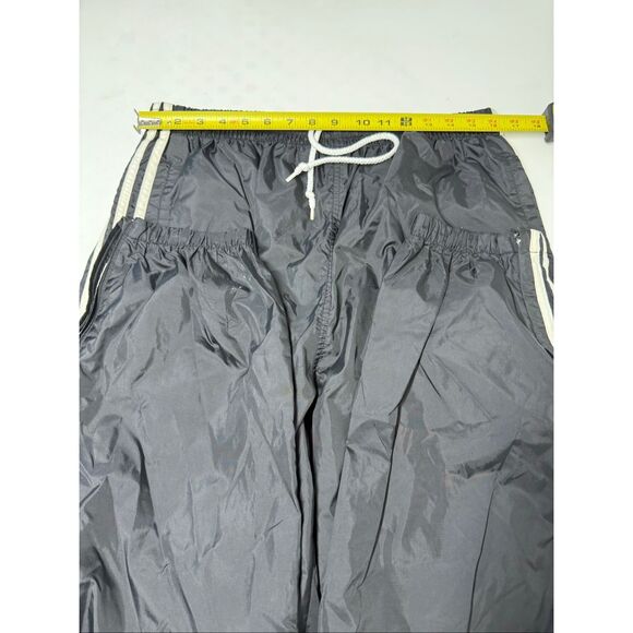 Vintage Y2K Adidas Wide Leg Black White 3 Stripe Trackpants Men's Sz L See Notes - Picture 9 of 12